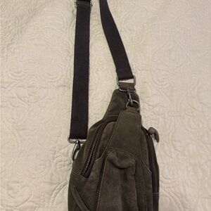 Free People Hudson Brownish Gray Sling Bag
